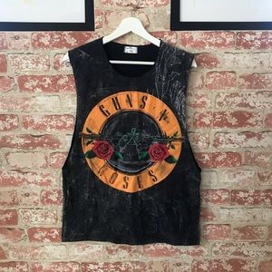 GUNS & ROSES Black Muscle Tee/ tank